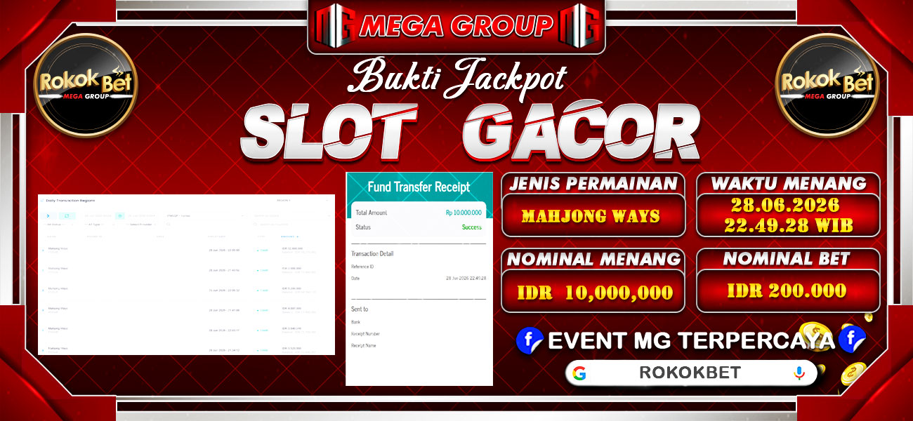 Bukti JP situs Rokokbet hari Minggu, 28 Juni 2026